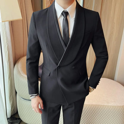 High Quality Men's Wedding Groom Suit Jacket Business Formal Dress Suit Jackets Casual Slim Fit Office Social Banquet Blazers