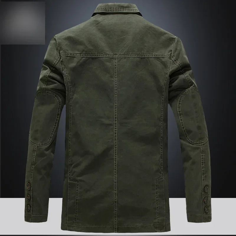 Blazer Pure Cotton Loose Men Fashion Business British Style Casual Three Button Cotton Casual Clothes Single West Coat Blazer