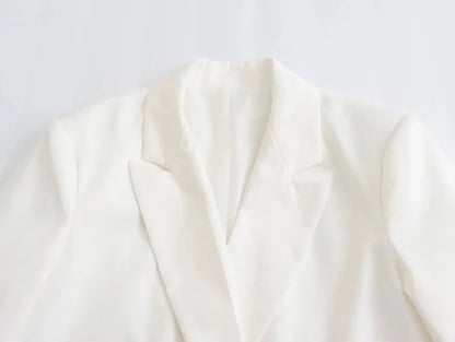 Women Double Breasted Blazer Elegant Office Lady Suit Jacket Oversized Casual Long Sleeve Blazer Spring Autumn Outerwear