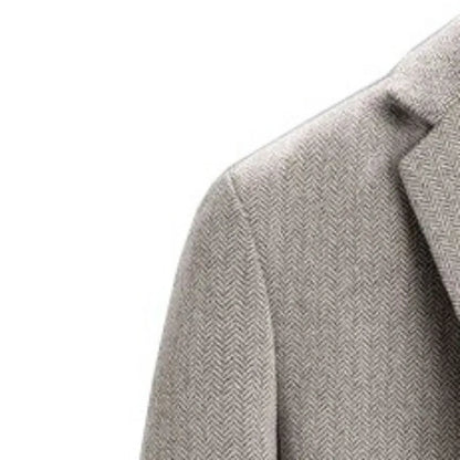 KIDWHXR Man Suit Coat Slim Single-breasted Pocket Male Outerwear Simple Solid Long Sleeve Business Office Casual Men Blazer