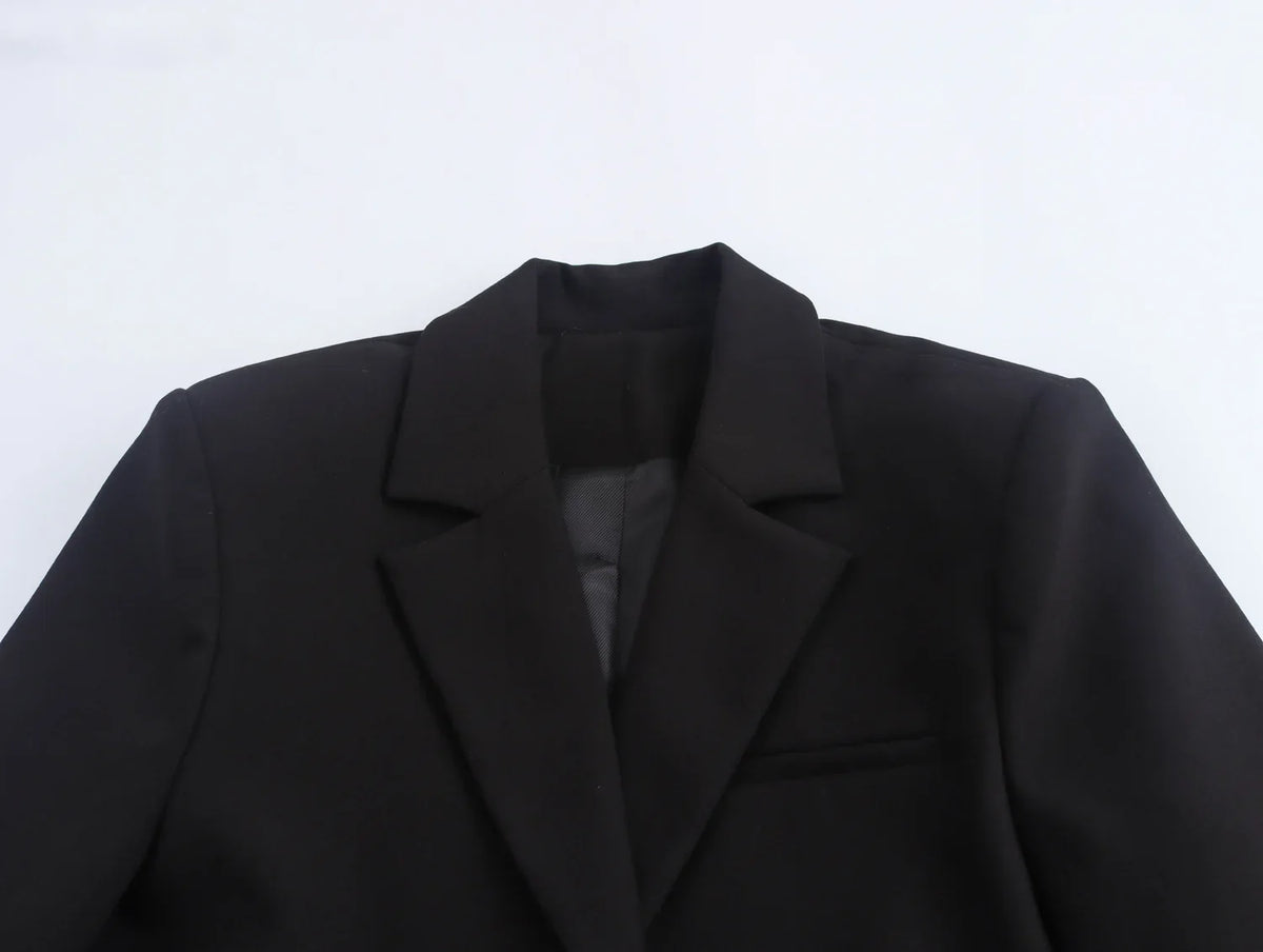 Women's Black Gothic Emo Cropped Bow Blazer Jacket Y2k 2000s Vintage Suit Coat Long Sleeve Single Breasted Outerwear Autum 2025