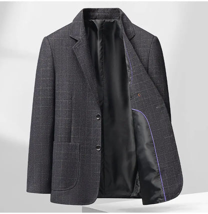 Men's Blazer Single Breasted Casual Suit Jacket for Spring Autumn