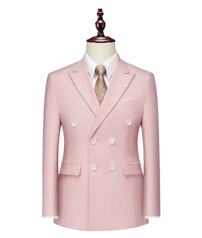 Men's Double Breasted Blazer – Slim Fit Suit Jacket for Wedding, Prom & Business