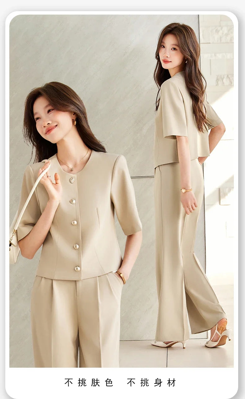 Fashionable Professional Women's Clothing, Two-Piece Blazer+Pants, Exquisite Elegant, 2026 Spring/Summer New Collection