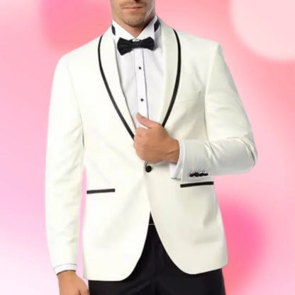 Blazer Formal Rosa Elegante Corte Delgado para Hombre, Chaqueta de Esmoquin Ideal para Boda, Gala, Baile y Fiestas Nocturnas