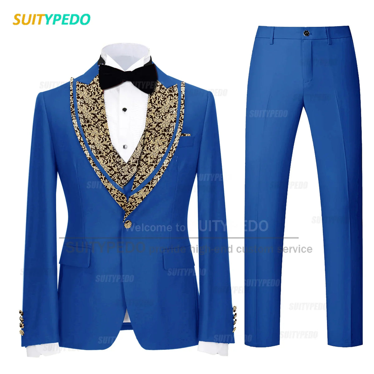 Classic Black Set For Fashion Children Wedding Flower Kid Slim Fit Costumes Formal Party Elegant Blazer Vest Pants 3 Pieces