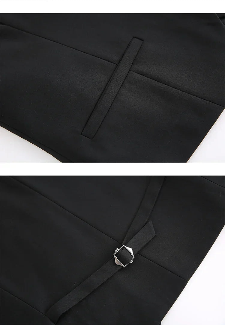Men's Slim Fit 3-Piece Suit Set – Smart Casual Business Wedding Suit for Men in Blue, Gray & Black