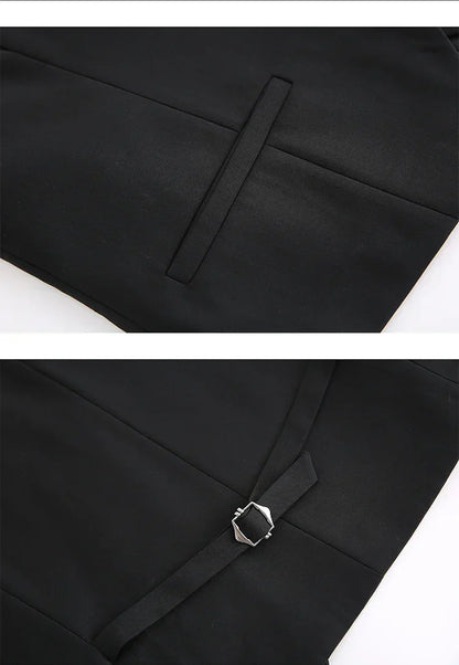 Men's Slim Fit 3-Piece Suit Set – Smart Casual Business Wedding Suit for Men in Blue, Gray & Black