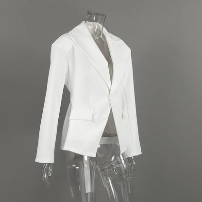 Winter,European,Clothes,Workplace,Office,Suit coat,Chic,Elegance,Women,Tops,Long Sleeve,Lace up,Pocket,Jacket,2026,New,6721002