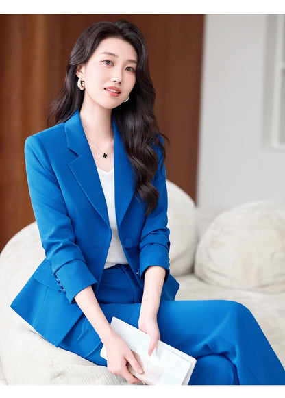 Fashionable Business Women's Outfit - Elegant Slim Fit Pants And Suit Set - Stylish New Arrival 2026