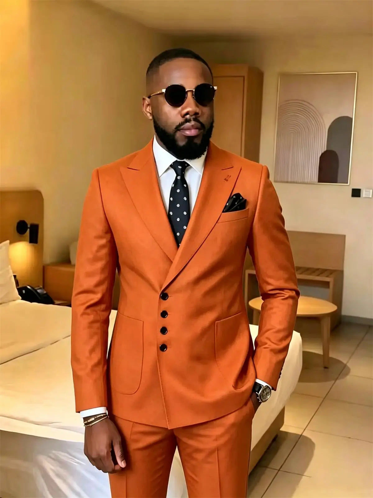 Slim Fit Men's Suits Single Breasted 2 Piece Jacket Pants Sets Wedding Formal Business Dinner Tuxedo High Quality Male Clothing