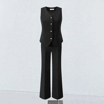 Women's Suits Vest 2026 New Spring Summer Temperament Slim Retro Thin Waistcoat Black Short Sleeveless Blazers Coat And Tops