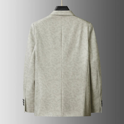 Men's Plus Size Smart Casual Blazer – Light Beige | Spring Autumn Jacket