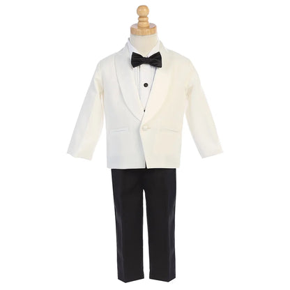 Chic Suits for Boy Cute Shawl Lapel One Button Blazer with Pants Party Costume Wedding Tuxedos 2 Piece Fashion Kids Clothes
