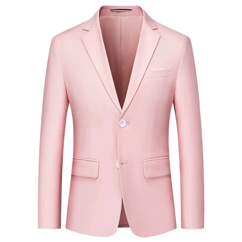 Men's Slim Fit Blazer for Wedding and Business Formal Occasions – Multiple Colors