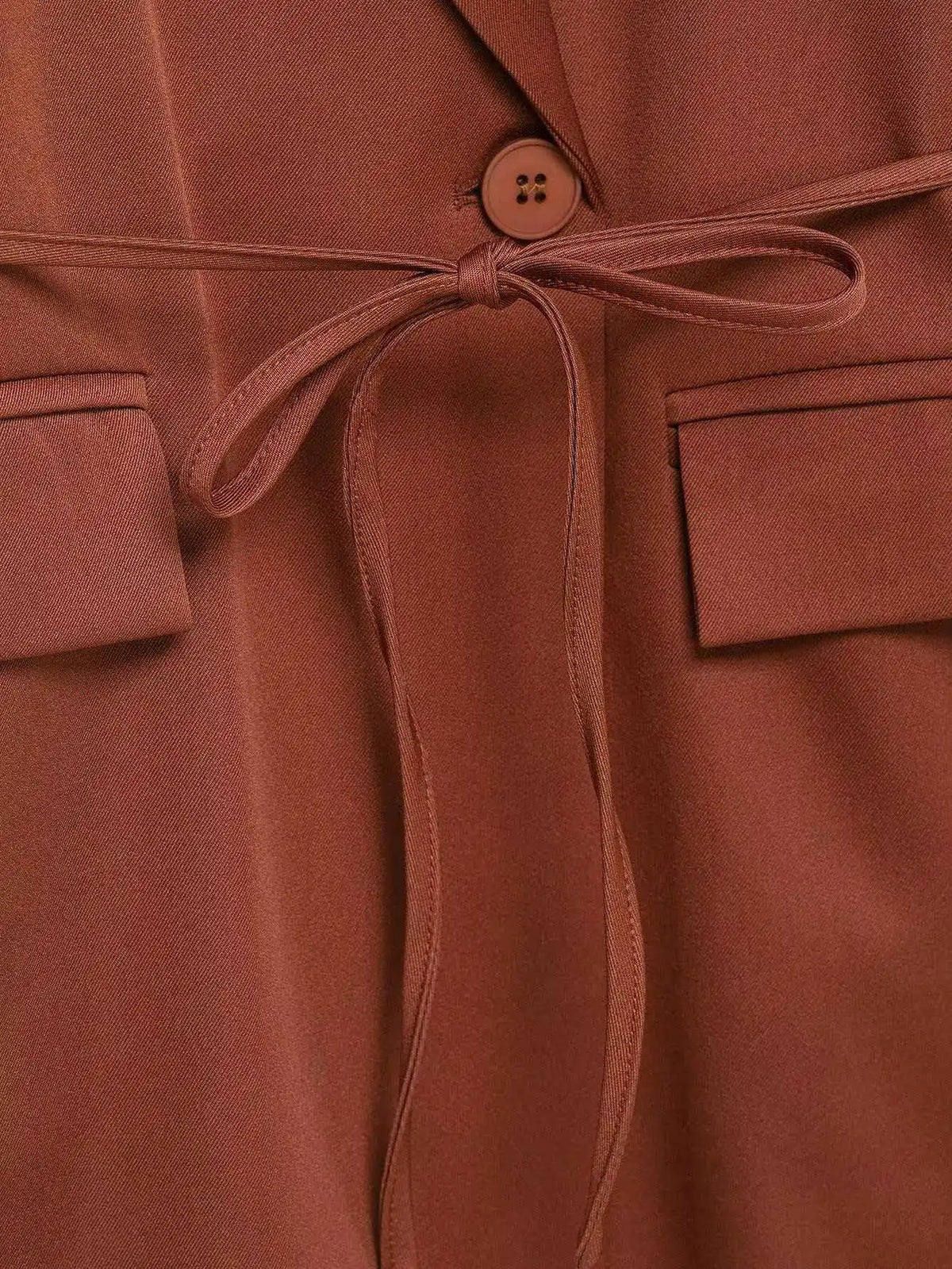 Spring Autumn New Women Blazer Notched Collar Single Button Flying Sleeve Solid Color High-End Elegant Fashion Coat HK18181