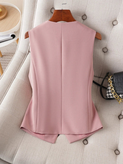 Single-Breasted Layered Suit Vest for Women Suitable for Spring and Autumn Can Be Worn as an Inner or Outer Layer Stylish Off