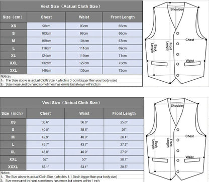 Men's Vest Double Breasted Herringbone Waistcoat for Weddings & Business Formal