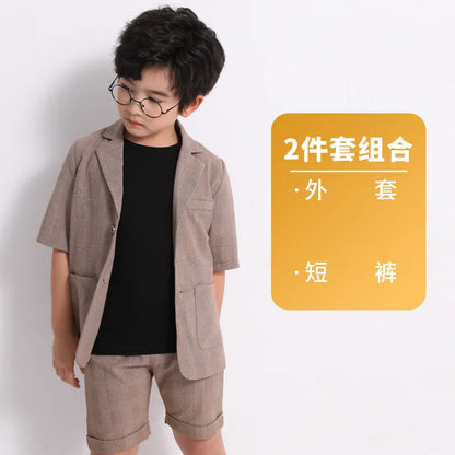 Low Price Clearance Stock Sale Boys Spring Jacket Pants/Shorts Photography Suit Kids Ring Bearer Dress Children Evening Costume