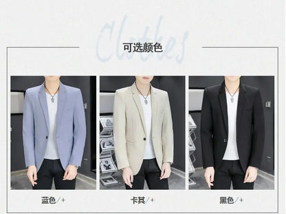 Blazer Men's Fashion Business Gentleman Groom Professional Gentleman Form-fitting Versatile Casual Formal Wear High-end Blazer