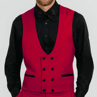 Men's Formal Vest Double-Breasted Waistcoat for Weddings & Events
