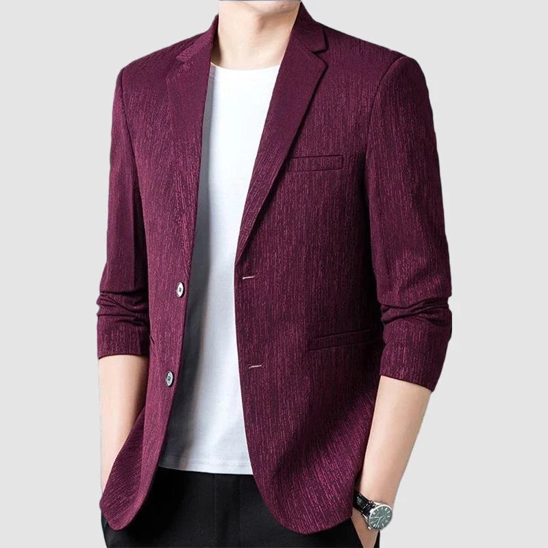 Men's Striped Smart Casual Blazer for Everyday Wear – Lightweight Spring Autumn Jacket