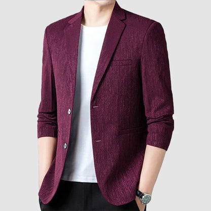 Men's Striped Smart Casual Blazer for Everyday Wear – Lightweight Spring Autumn Jacket