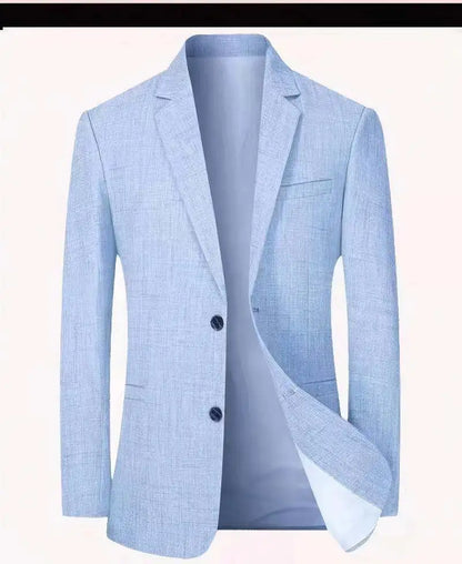Blazer's New Men's Fashionable Business Wedding Banquet Casual Hosting Dress Is A High-end Middle-aged Thin Design  Blazer