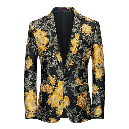 High Quality Men Fashion Handsome Fashion Suit Personality Stage Performance Banquet Business Casual Small Suit  Blazer Mujer