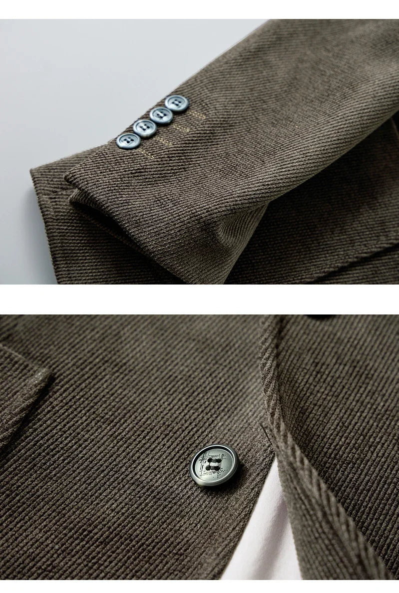 High Quality Fashion Handsome Business Leisure Autumn and Winter New Suit Thick Material Suit Jacket  Blazer Masculino Slim Fit