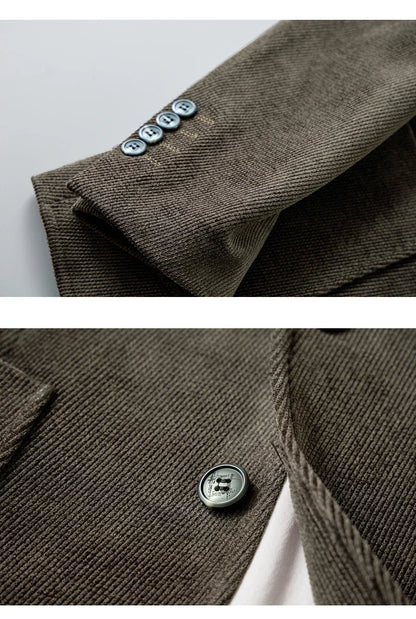 High Quality Fashion Handsome Business Leisure Autumn and Winter New Suit Thick Material Suit Jacket  Blazer Masculino Slim Fit