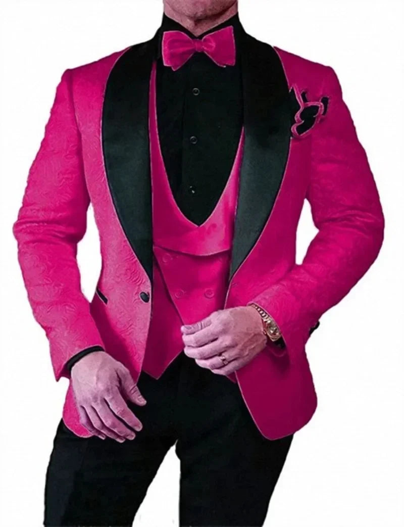 Suits for Men Italian Design Custom Smoking Hombre Slim Jacket  Groom Suit for Wedding For Costume Homme Pour Mariage 3 Piece