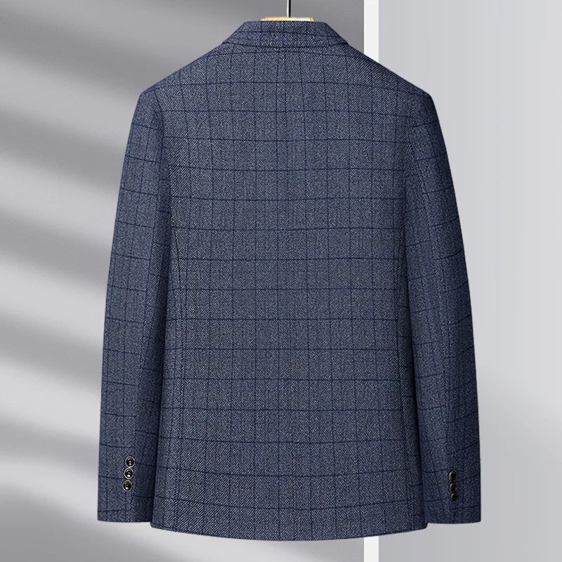 For the Autumn and Winter of 2025, Middle-aged and Elderly Men's Business and Casual Woolen Suit Jackets for Dads