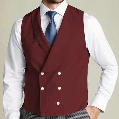 Men's Double Breasted Vest for Weddings, Business & Formal Occasions