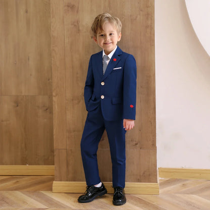 3-Piece Boys Suit Set | Solid Formal Tuxedo for Kids | Wedding & Party Suit Ages 2–14