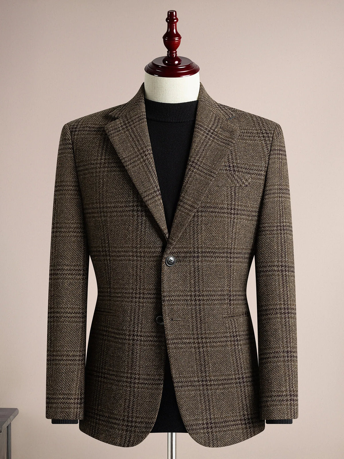 High Quality Retro Fashion 50% Woolen Men's Suit Jacket Autumn Winter Thicken Warm Business Slim Casual Wedding Coats Tailcoat