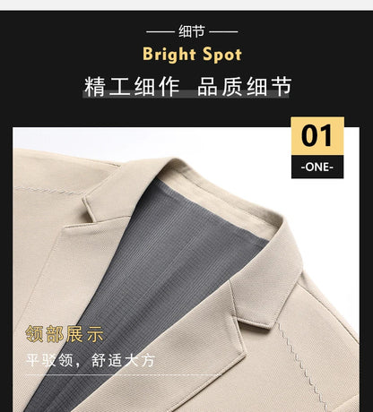 Blazer Outdoor Men's Casual, Fashionable, Trendy, Sporty Solid Color, Slimming British Style Business Gentleman Wedding Blazer