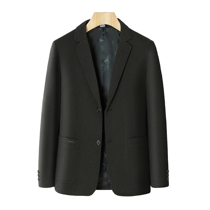 Men's Slim Fit Plaid Blazer for Weddings, Business & Casual Wear – Single Breasted
