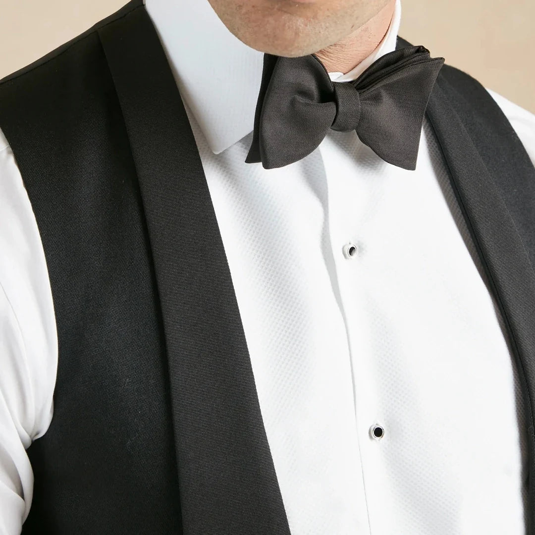 Men's Formal Vest Single Breasted Lapel Waistcoat for Weddings & Business