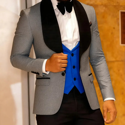 Men's Three-Piece Suit Floral Slim Fit including Jacket Vest And Pants with Paisley Pattern Suitable for Formal Occasions
