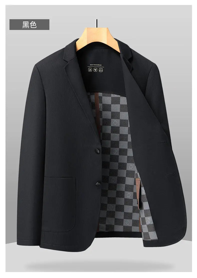 Seamless Adhesive Thin Style Blazer Fashionable Outdoor Travel, Camping, Wedding, Men's Slim-fit Casual Wear, Breathable Blazer