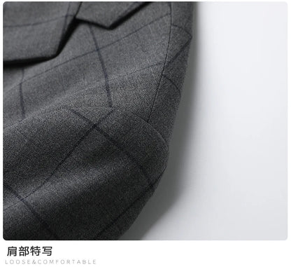 Fashionable Middle-Aged Large Size Suit XL-9XL Handsome Banquet High Quality Business Casual Loose Fit Jacket for plus Size Men