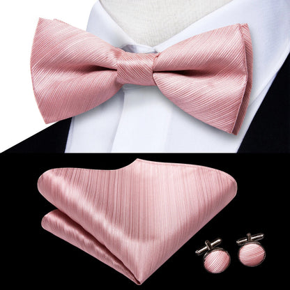 Men's Suit Vest Set – Broadcloth Waistcoat with Tie, Bowtie, Hanky & Cufflinks for Weddings & Office
