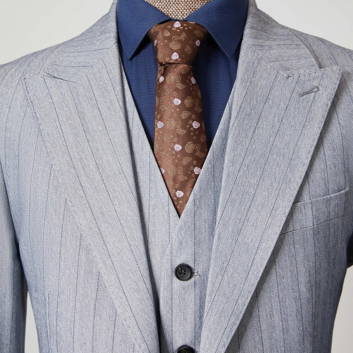 Men's Suit Set for Broad Shoulders – Single Breasted Straight Fit Wedding & Business Suit with Adjustable Trousers
