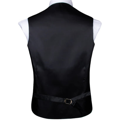 Men's Paisley Suit Vest Tie Set – Royal Blue, Red, Brown & Orange | Wedding & Business Waistcoat