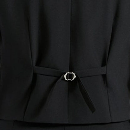 Men Vest Double Breasted with Pocket Solid Waistcoat for Wedding Business Formal Occasions