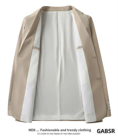 Blazer Men's Fashion Business Outdoor Travel Youth Campus Wedding Versatile Host Shaping Casual Korean Style Thin Style Blazer