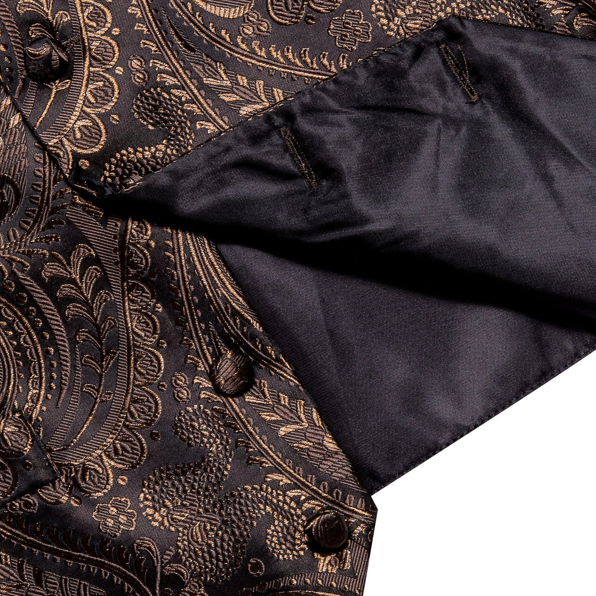 Men's V-Neck Vest Accessory Set Paisley Jacquard for Retro Banquet & Evening Reception
