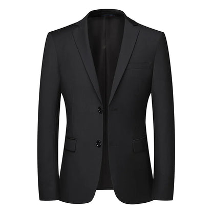 2026 New Arrival Men's Solid Navy Blue  black Blazer Single Breasted Formal Suit Jacket
