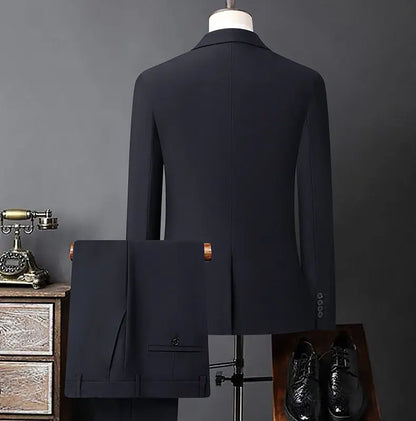 Men's Smart Casual Single Breasted Suit – Wedding, Business & Banquet